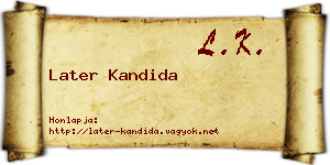 Later Kandida névjegykártya